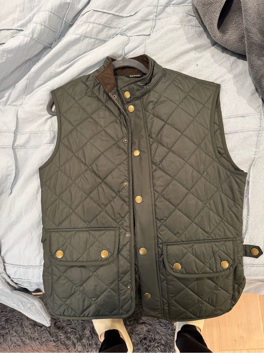Barbour Quilted Olive Green Men's Vest